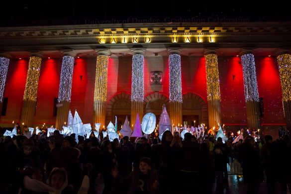 Crowds Gather in Dundee City Square for the Christmas Light Switch On 