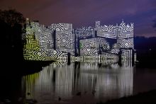 Castle of Light by Javier Riera at Raby Castle. Lumiere 2021, produced by Artichokeby A