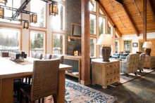 Living room of Ponderosa cabin, Montana's Triple Creek Resort Ranch, Ranch Rider collection