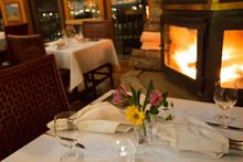 Dining room, Montana's Triple Creek Resort Ranch, Ranch Rider collection