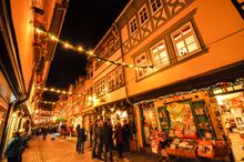 Erfurt MErchants Bridge during Christmas