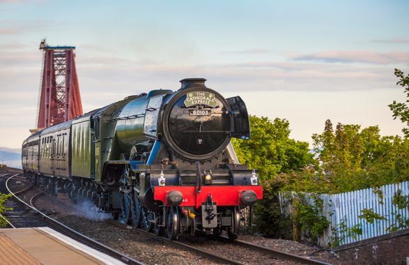 The Flying Scotsman at North Queensferry Station The Flying Scotsman at North Queensferry Station