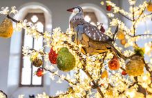 A partridge in a pear tree at Bamburgh Castle's Twelve Days of Christmas experience