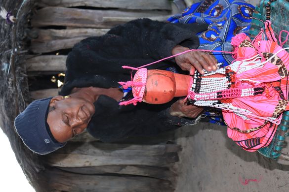 Tresia Shekudja adding final touches to Kapwanwa.