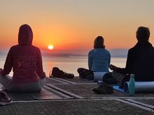 Sunset Yoga at the Mistral