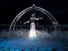 Ice carving, Lake Louise