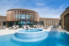 One of the outdoor pools in the Aquaclub