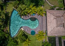 Permata Ayung Estate - Swimming pool aerial shot
