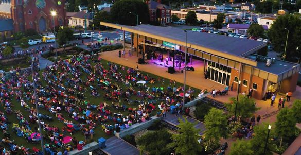 A Prince tribute band entertains crowds at Clarksville's Downtown Commons. A Prince tribute band entertains crowds at Clarksville's Downtown Commons.