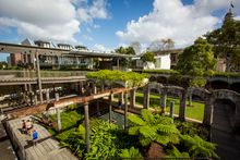Visitors enjoying the heritage-listed Paddington Reservoir Gardens in Paddington, Sydney.