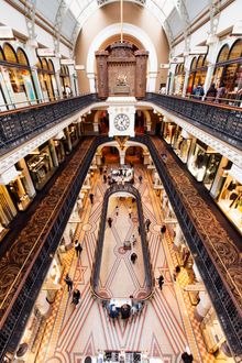 Shoppers in Queen Victoria Building in Sydney's CBD