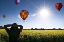Competition balloons over Northam. 