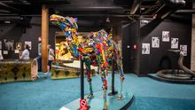 Camel made entirely of small toys