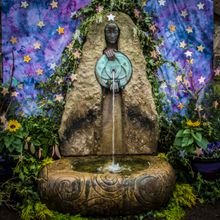 Malvhina Fountain Decorated for the Well Dressing  Malvhina Fountain Decorated for the Well Dressing