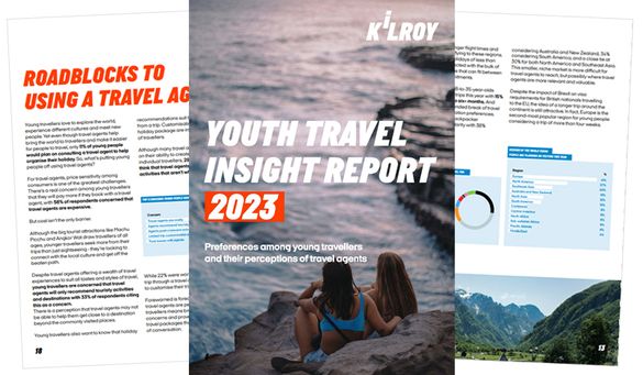 Image of the front over of KILROY's Youth Travel Insight Report 2023
