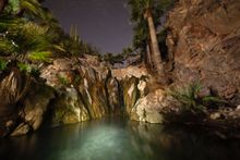 Springs at night at Castle Hot Springs