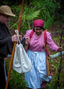 Historic story tellers portray the Flight to Freedom, the story of the slaves that ran from the British Colonies to freedomin Spanish Florida.