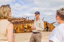 One of K'gari's top tourism icons, the Maheno Shipwreck