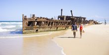 The Maheno Shipwreck on K'gari is one of the popular sites to visit