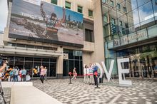 The Virginia LOVEworks is unveiled at Fashion District Philadelphia, kicking off a summer campaign for Fairfax County, Virginia.