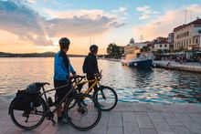 Cyclists in Sibenik