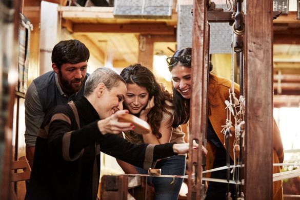 This MAKE TRAVEL MATTER® Experience on Trafalgar’s Italy Bellissimo tour, allows guests to enjoy a demonstration of the ancient tradition of frame hand-weaving at Laboratorio Giuditta Brozzetti, a school that provides education on the weaving tradition an This MAKE TRAVEL MATTER® Experience on Trafalgar’s Italy Bellissimo tour, allows guests to enjoy a demonstration of the ancient tradition of frame hand-weaving at Laboratorio Giuditta Brozzetti, a school that provides education on the weaving tradition an