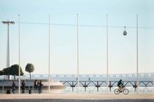 Cycling through the Parque das Nações