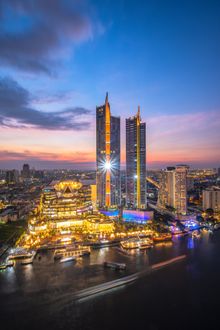 The groundbreaking mega-development includes two luxurious retail complexes, two world-class waterfront residential condominium buildings with a total Gross Floor Area of 750,000 sqm, and one of the longest river frontages in central Bangkok, along a dist