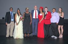 ROSE Awards Winners (L-R): Hiran Alles, Volunteer, Wayne County Airport Authority; Thomasina Bryant, Concierge, Huntington Place; Kitty Whitfield, Small Business Engagement Manager, Downtown Detroit Partnership; Claude Molinari, President and CEO, Visit D