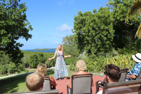 Miranda Heldt performing at The Great House Miranda Heldt performing at The Great House
