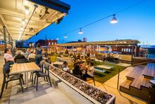 The Mailroom's outdoor seating is an ideal place on a fall evening.