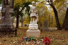 The Nannie Tyler statue at Historic Greenwood Cemetery.