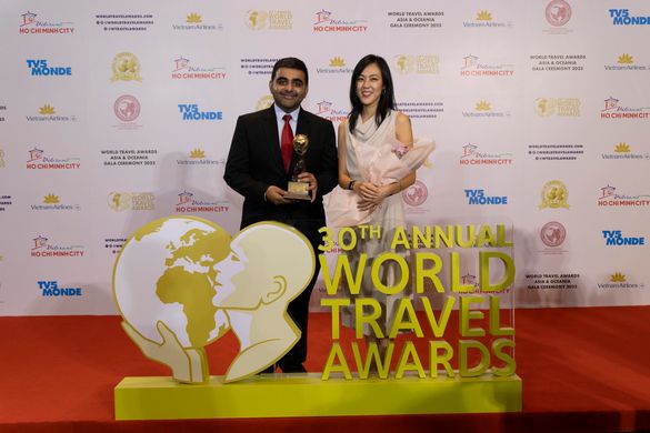 Photo Caption: (From left) Dabraj Sing, Chief Business Officer and Tan Mai Yin, Chief Operating Officer at the 30th Annual World Travel Awards. Photo Caption: (From left) Dabraj Sing, Chief Business Officer and Tan Mai Yin, Chief Operating Officer at the 30th Annual World Travel Awards.