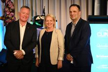 Opening the Cruise360 Australasia conference in Brisbane - Queensland Assistant Minister for Tourism Industry Development Michael Healy; Brisbane Deputy Mayor Krista Adams; and Cruise Lines International Association (CLIA) Managing Director Australasia Jo