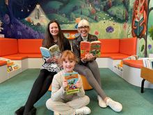 Pictured: Victoria Carman, Visitor Economy Manager at Malvern Hills District Council, Cllr Beverley Nielsen, Portfolio Holder for Tourism and Economic Development at Malvern Hills District Council, and Mabel.