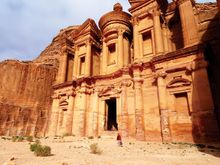 Beautiful views of the Monastery at Petra