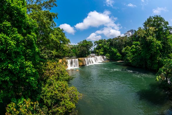 Las Conchas Falls, Verapaz, Guatemala Las Conchas Falls, Verapaz, Guatemala