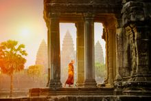 Monks at Angkor Wat