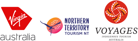 Virgin Australia, Tourism Northern Territory and Voyages Indigenous Tourism Australia logos