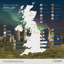 Map of best UK sites for seeing the Northern Lights