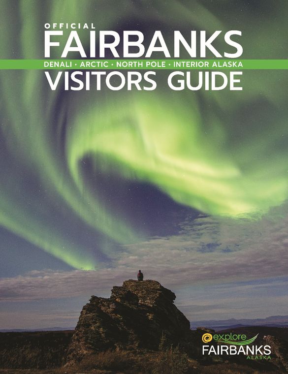 Front cover of the redesigned 2024 Official Fairbanks Visitors Guide. 