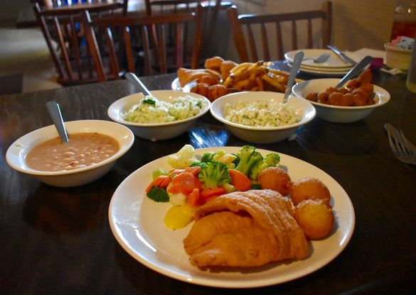 The Catfish House serves an iconic Southern spread