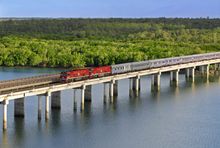 The Ghan Train between Drawin and Alice Springs