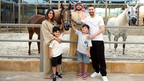 Lionel Messi visitó Arabia Saudita junto a su familia