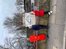 Outside the Community Peace Garden of Susan Nickson, Tony Collacott, and Phra Hannarong.