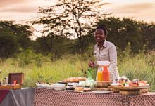 Dunia - Bush breakfast set up 