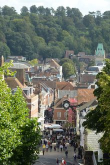 View from the Westgate Museum roof over Winchester 