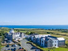 Twr y Felin Hotel with view to St Brides Bay