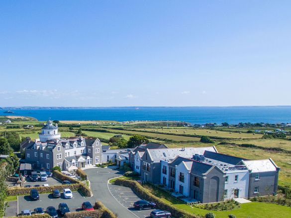 Twr y Felin Hotel with view to St Brides Bay