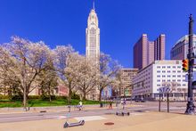 Spring blossoms in downtown Columbus, Ohio